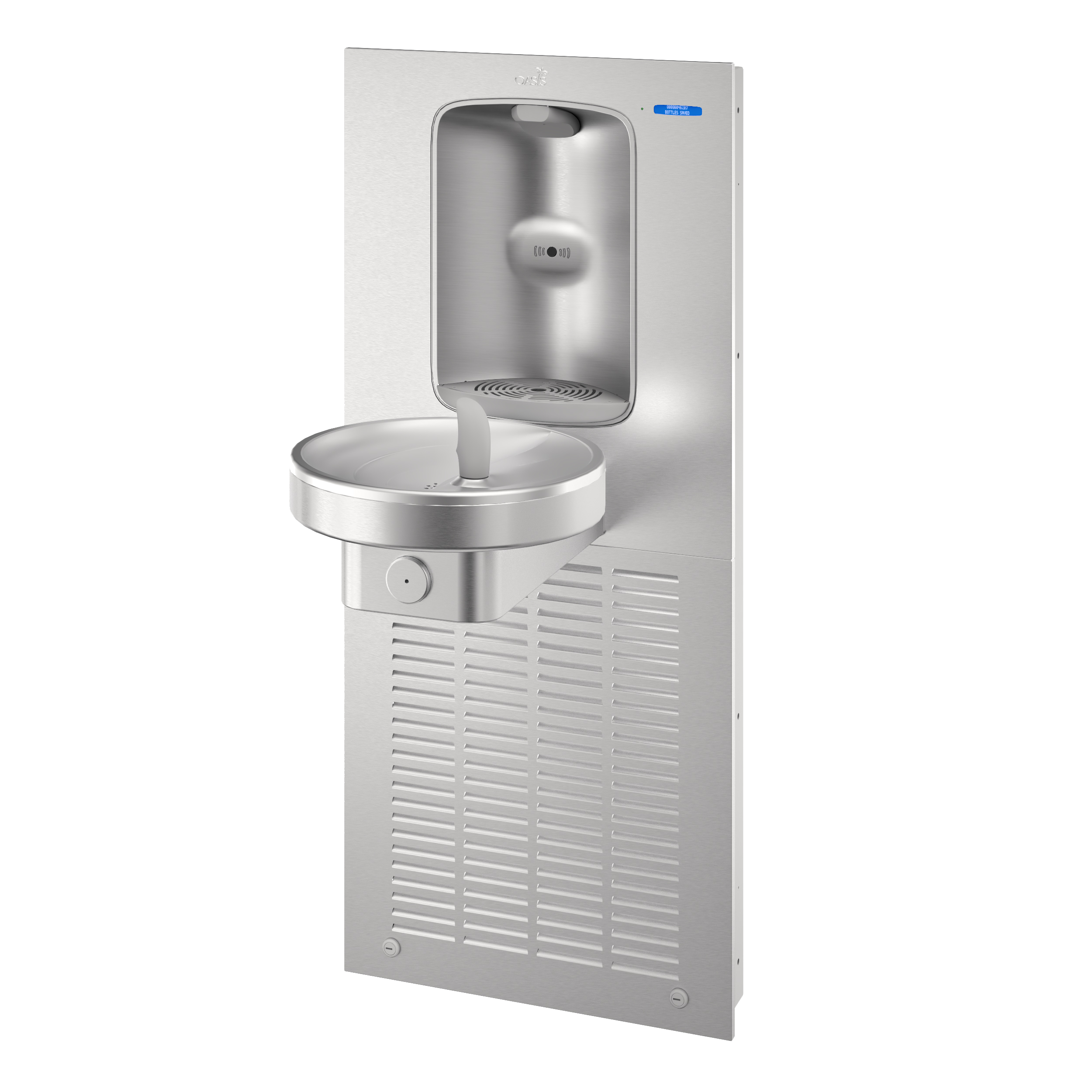 Wall Recessed Hydration Stations Manual Bubbler Contactless Bottle Filler