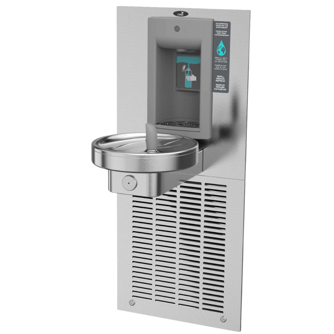 Wall Recessed Hydration Stations Manual Bubbler Manual Bottle Filler